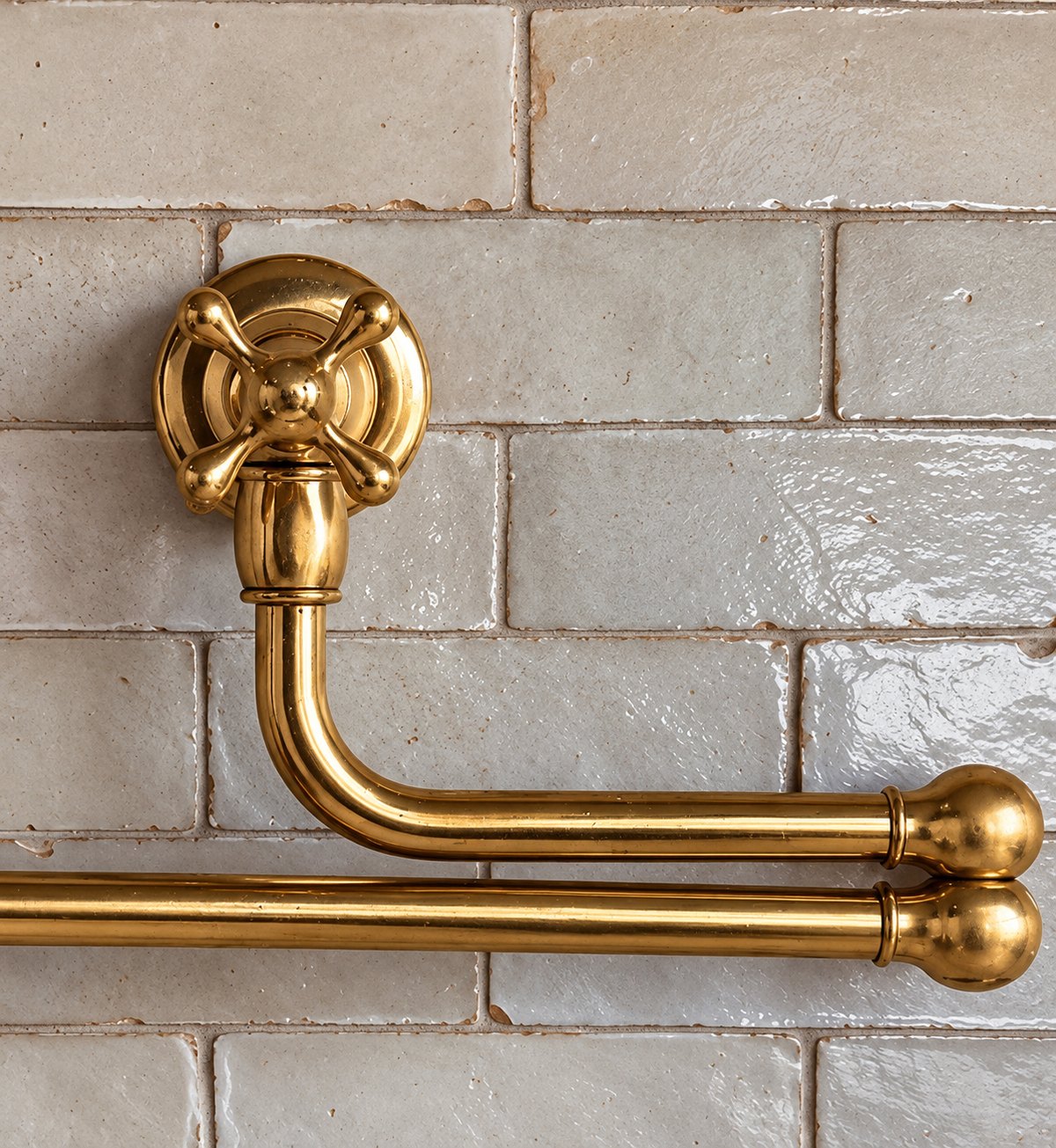 San Diego pot filler in solid brass by Brasslik