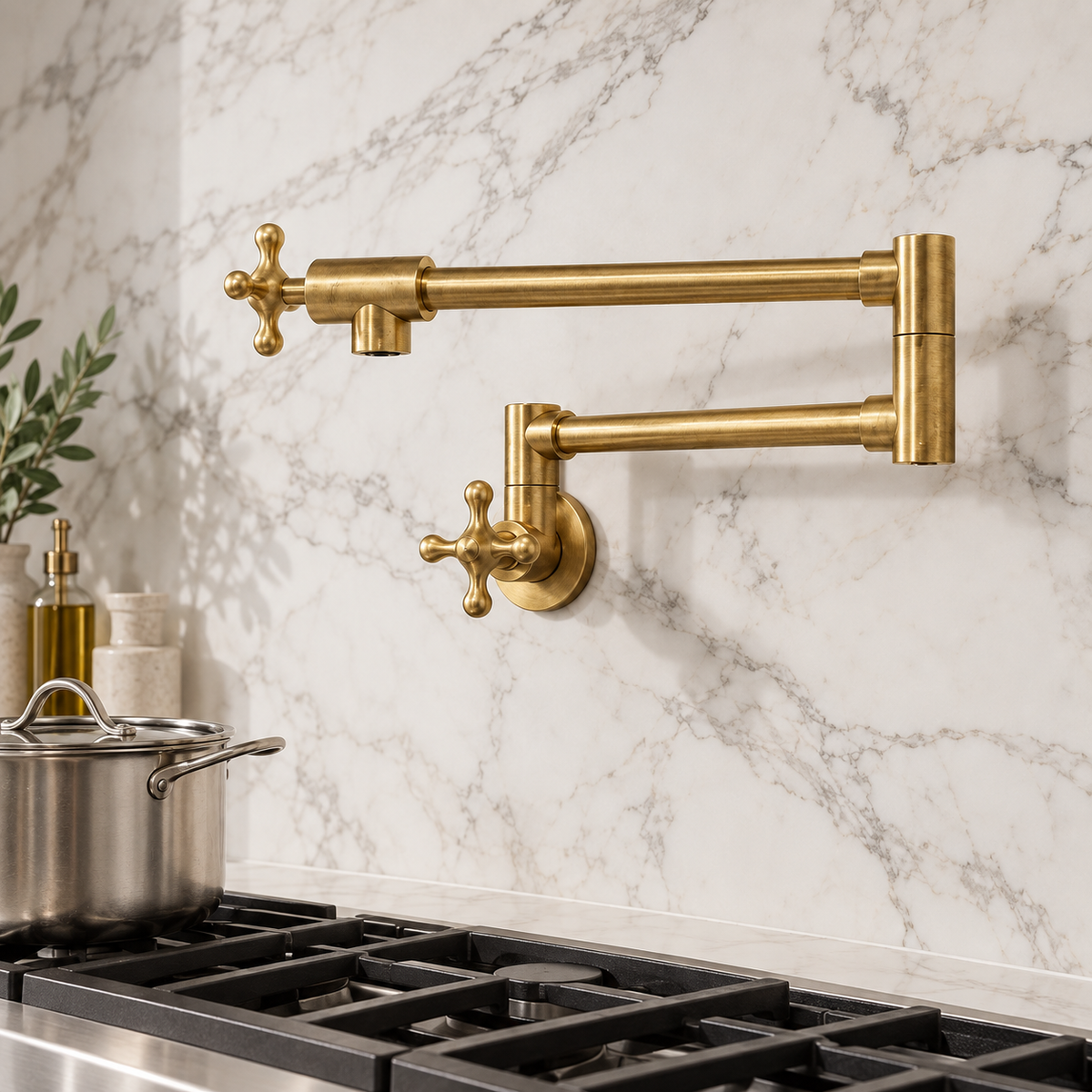 Brasslik Sartinia pot filler for kitchen stoves