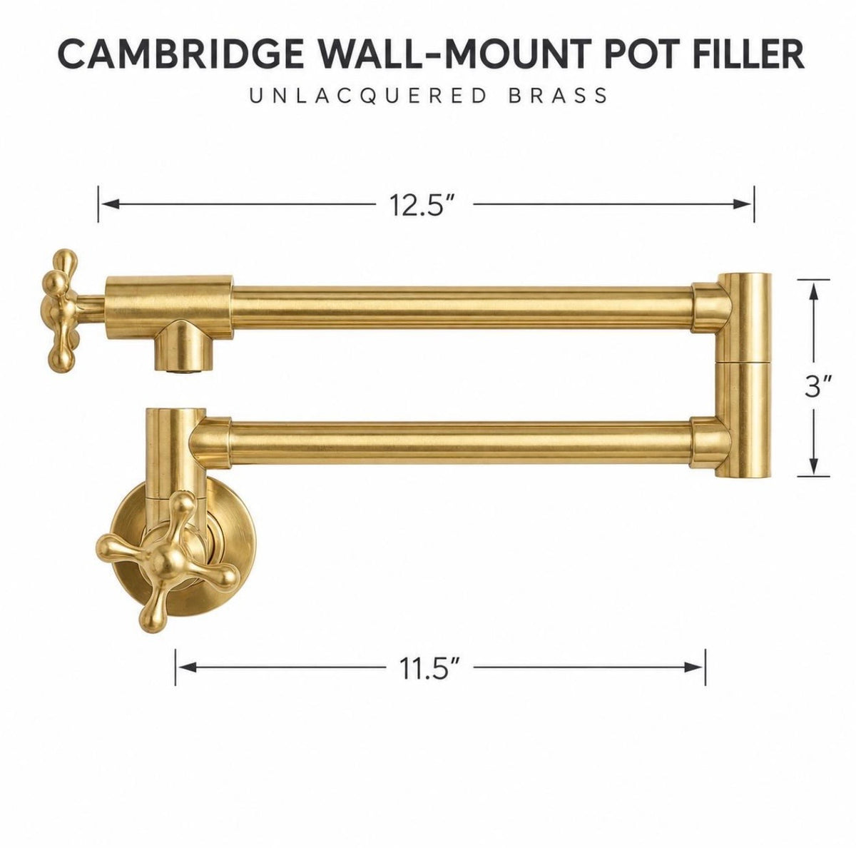 Sartinia pot filler available in four handle options