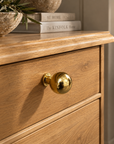 Snyder solid brass round cabinet knob by Brasslik