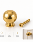 Snyder unlacquered brass cabinet hardware