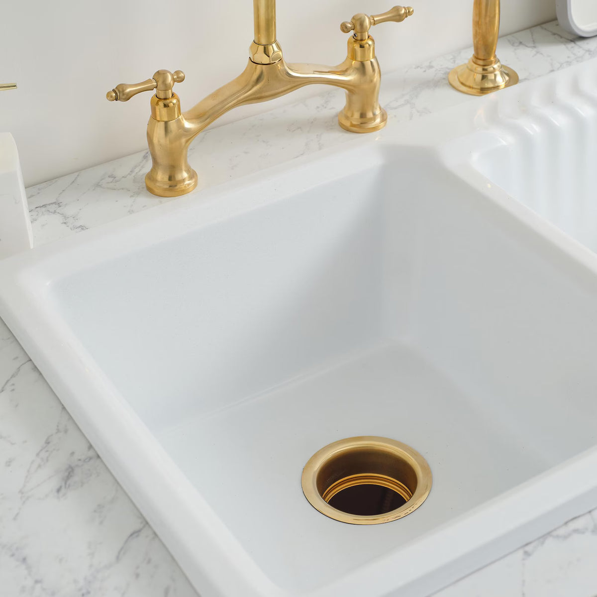 Handcrafted brass sink flange kit