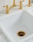 Handcrafted brass sink flange kit
