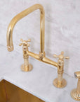 Seven bridge kitchen faucet in solid brass by Brasslik