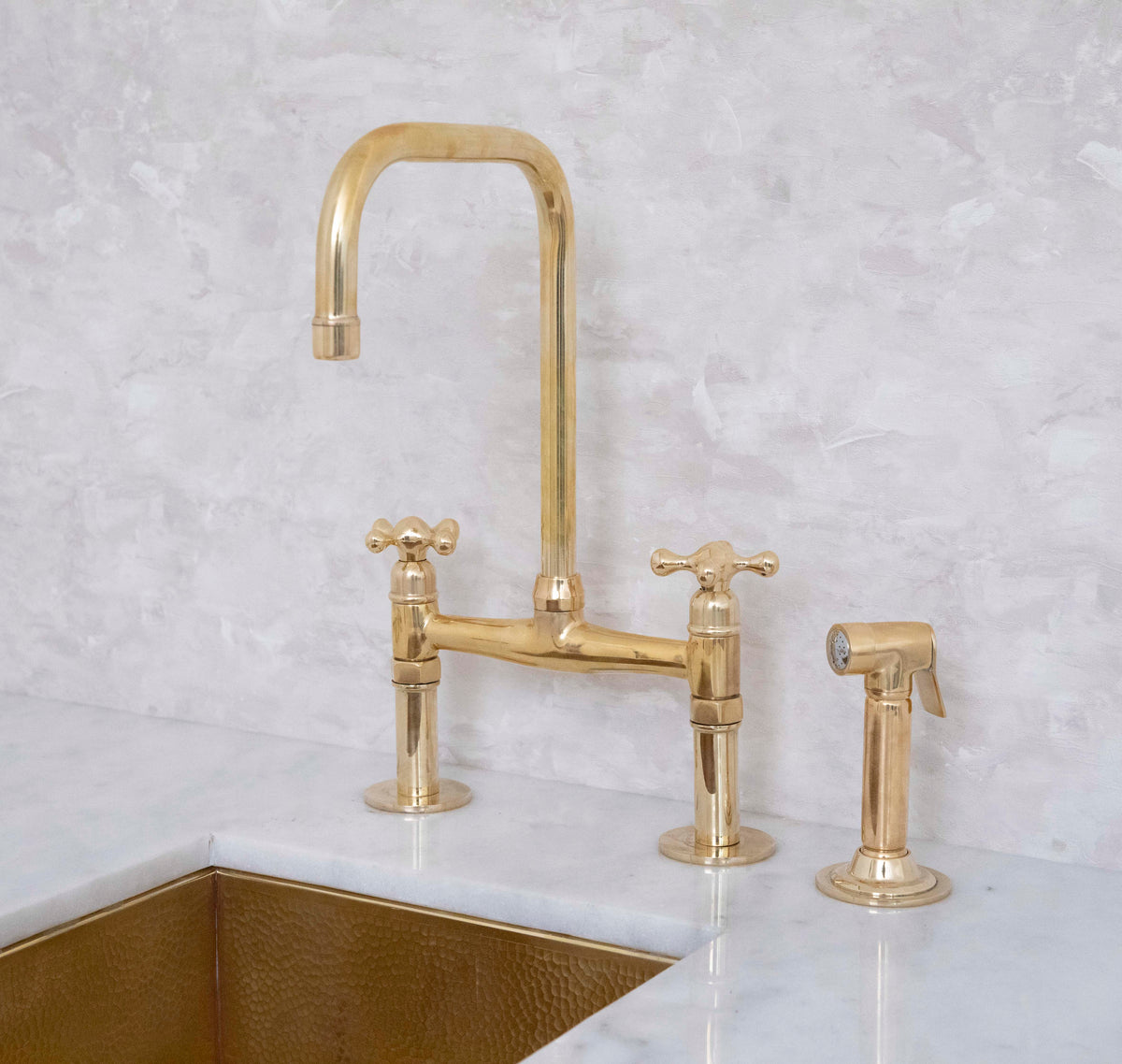 Handcrafted Seven bridge faucet, only faucet or with sprayer