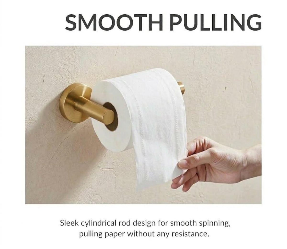 Handcrafted solid brass toilet paper holder