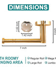 Solid brass toilet paper roll holder by Brasslik