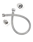 Stainless steel braided faucet connector, G1/2, 2-pack