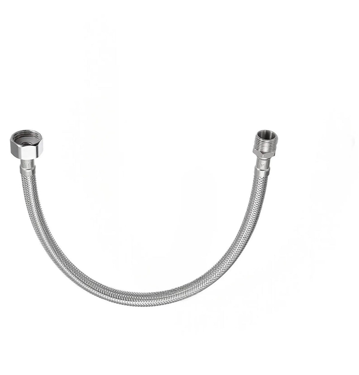 Braided stainless steel faucet supply lines, 2 pack