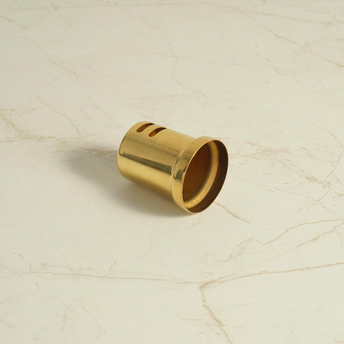 Handcrafted brass dishwasher air gap cover