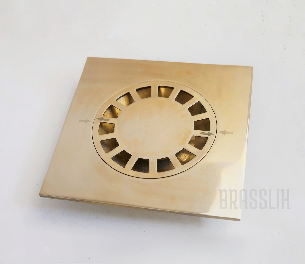 Brasslik square brass floor drain