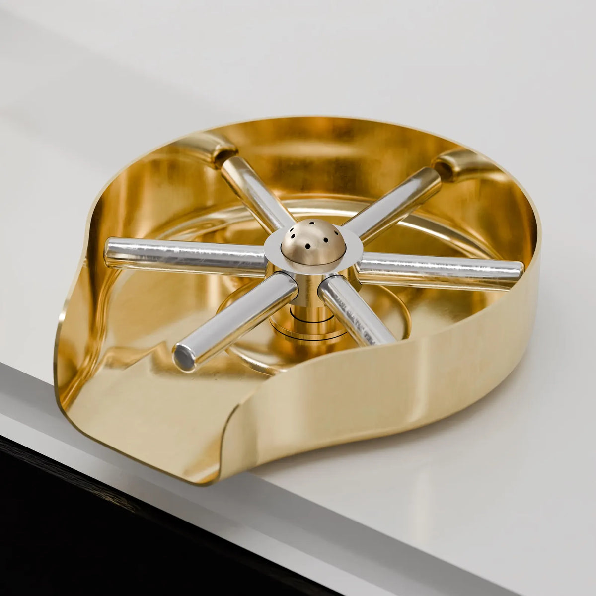 Brasslik brass glass rinser for sinks
