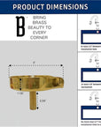 Brass glass rinser for kitchen countertops