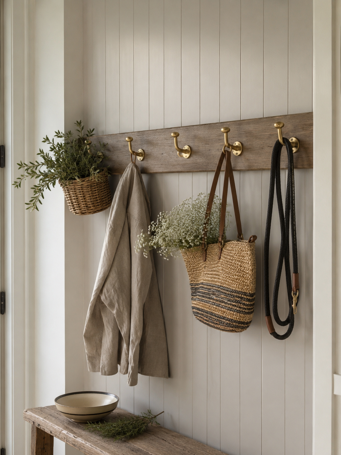 Solid brass wall hook for bathrooms and kitchens by Brasslik