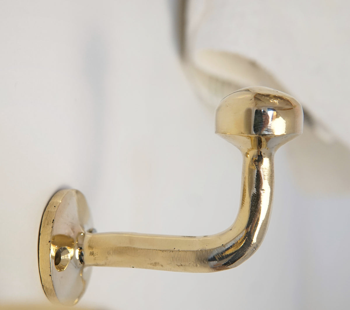 Wall mounted brass hook, solid brass