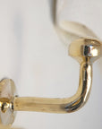 Wall mounted brass hook, solid brass