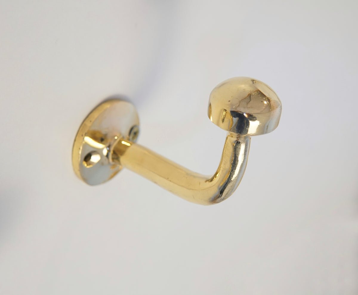 Brasslik unlacquered brass robe hook
