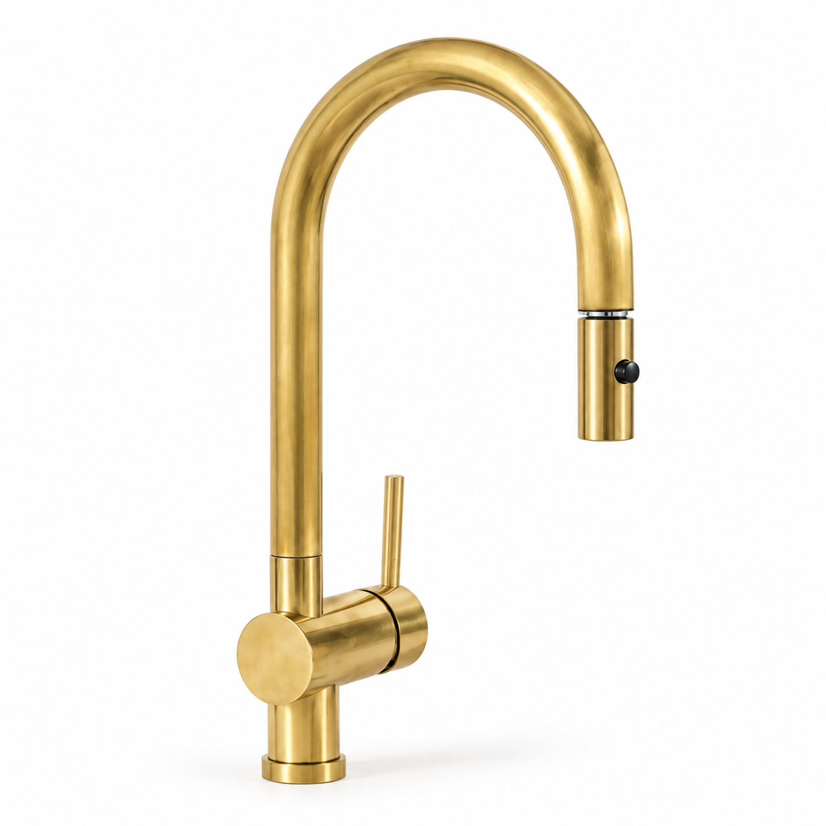 Brasslik pull down faucet for kitchen sinks in unlacquered brass