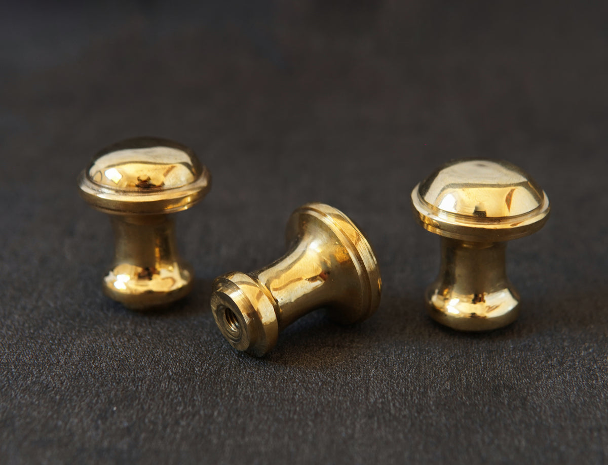 Handcrafted solid brass round knobs