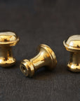 Handcrafted solid brass round knobs