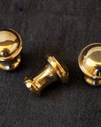 Vintage brass cabinet knob in antique finish