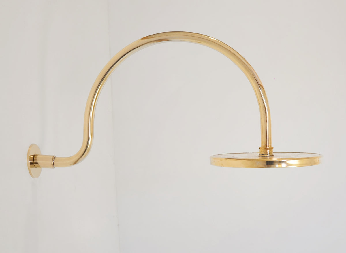 Brasslik Santorini unlacquered brass shower set
