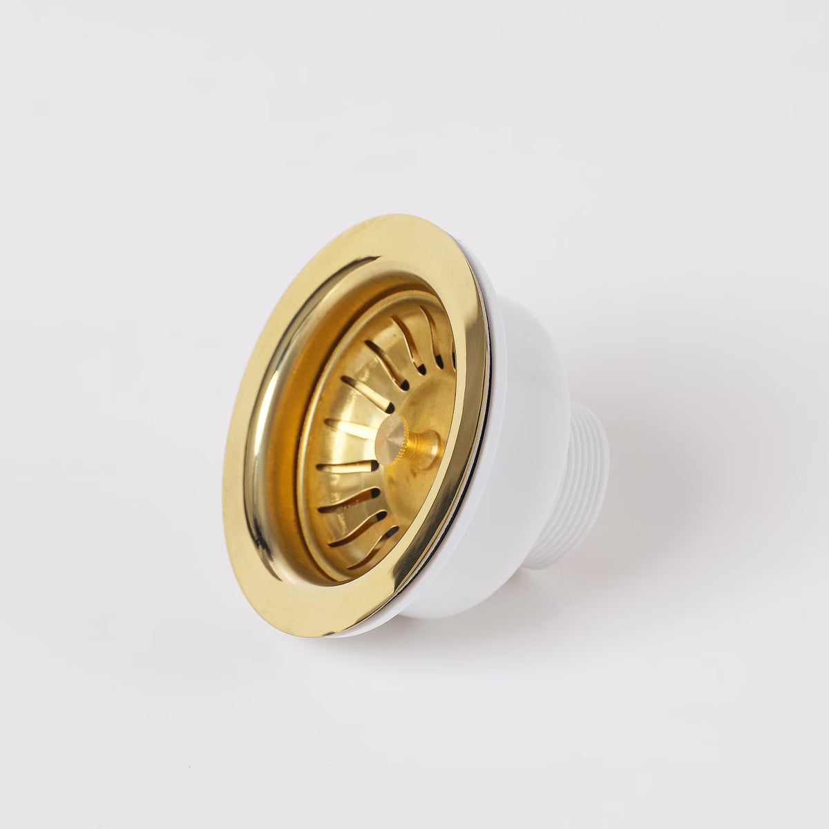 Solid brass basket strainer with stopper for sinks