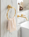 Wall Mounted Brass Towel Holder Ring