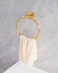 Handcrafted solid brass towel ring