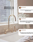 Solid brass Victorian bridge kitchen faucet by Brasslik