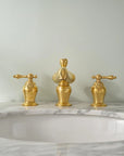 Handcrafted Vienna widespread brass faucet