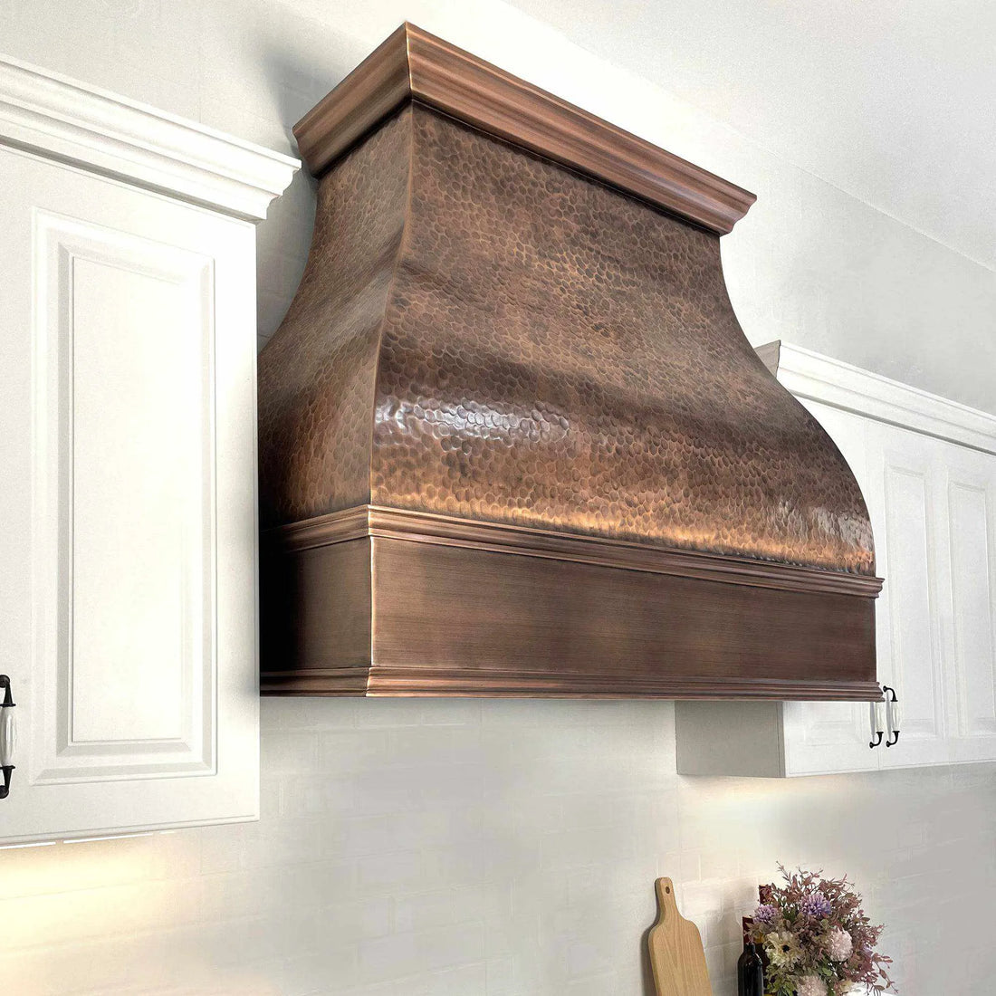 Handcrafted vintage copper kitchen range hood by Brasslik