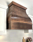 Handcrafted vintage copper kitchen range hood by Brasslik