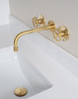 BRS1 solid brass wall-mount bathroom faucet