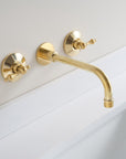 Handcrafted BRS1 brass wall mounted bath faucet