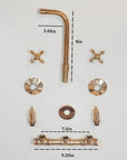 Solid brass wall mounted faucet for bathroom sinks