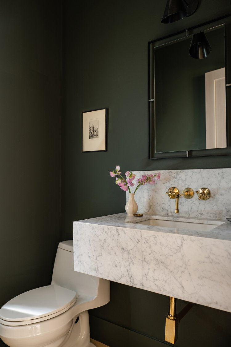 Wall-mounted brass bathroom faucet by Brasslik