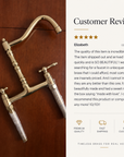 Handcrafted Westminster unlacquered brass kitchen faucet