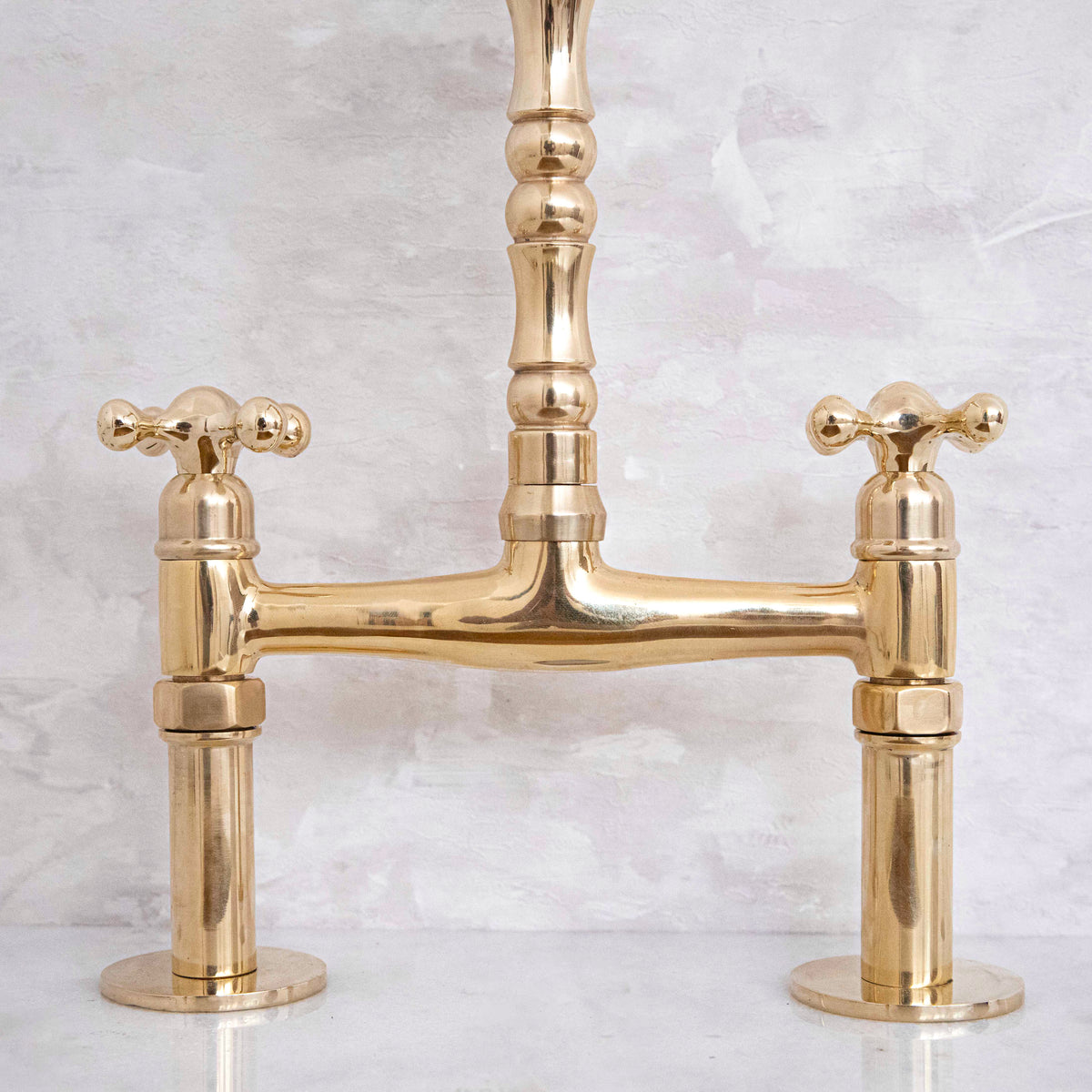 Westminster unlacquered brass faucet for traditional kitchens