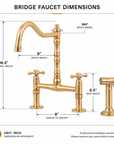 Brasslik Westminster bridge faucet in unlacquered brass